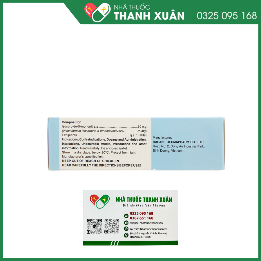 Imidu 60mg dự phòng cơn đau thắt ngực